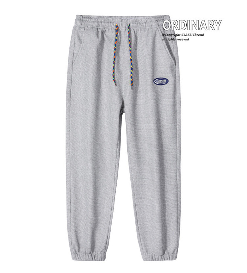 2022 Japanese Waffle Velvet Sweatpants Men's Large Size Sports Ninth Pants Trendy Spring and Autumn Warm Ankle Banded Pants 2022 Japanese Waffle Velvet Sweatpants Men's Large Size Sports Ninth Pants Trendy Spring and Autumn Warm Ankle Banded Pants
