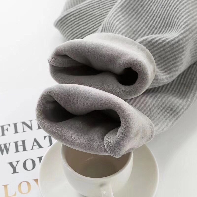 Korean Style Autumn and Winter New Thin Leggings Women&#039;s Letters High Waist Pure Cotton Threaded Figure Flattering Outer Wear Cropped Trousers Women