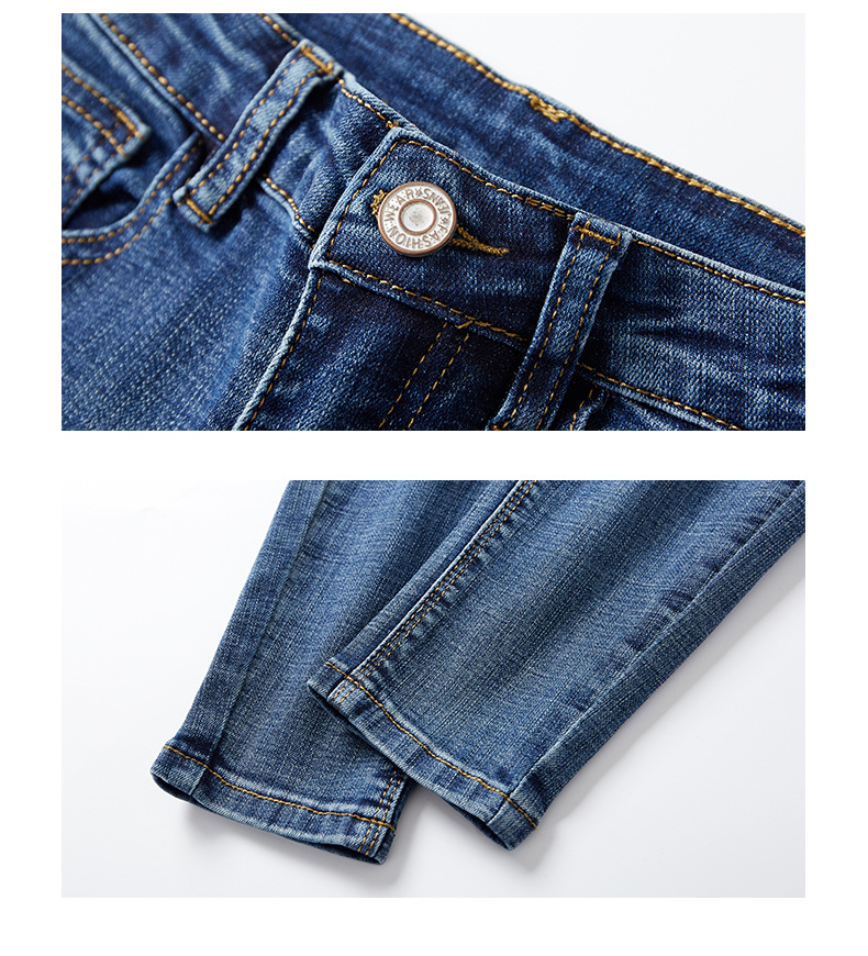Jeans for Women 2021 New Fashionable High Waist Winter Stretch Fleece Tight Smoky Gray Skinny Pants Cropped Trousers
