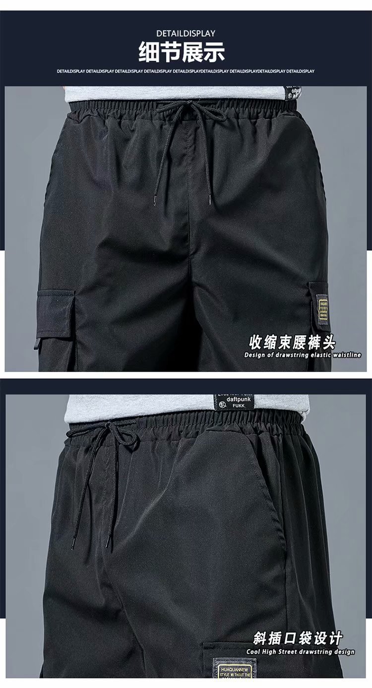 2022 Cross-Border Large Size Shorts Men's Summer Loose Five-Point Outer Wear Cropped Trousers Leisure Cargo Sports Pants Men 2022 Cross-Border Large Size Shorts Men's Summer Loose Five-Point Outer Wear Cropped Trousers Leisure Cargo Sports Pants Men
