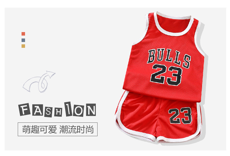 Summer Casual Sports Short Sleeved Shorts Suit Boys and Girls Basketball Wear Summer Primary School Performance Clothing