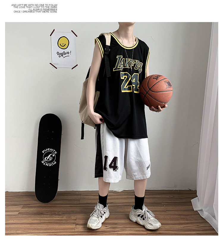 Brand Short Sleeve Tshirt Vest Men's Loose Student Sports Basketball Jersey Outer Wear Waistcoat Sleeveless Tshirt Brand Short Sleeve Tshirt Vest Men's Loose Student Sports Basketball Jersey Outer Wear Waistcoat Sleeveless Tshirt