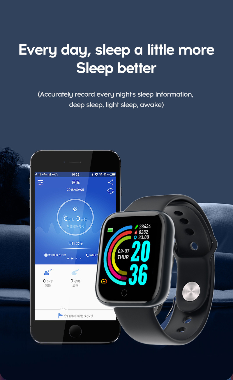 D20 Blood Pressure Smart Bracelet Heart Rate Monitoring Sports Step Waterproof Health Y68 Wear Watch Smartwatch D20 Blood Pressure Smart Bracelet Heart Rate Monitoring Sports Step Waterproof Health Y68 Wear Watch Smartwatch