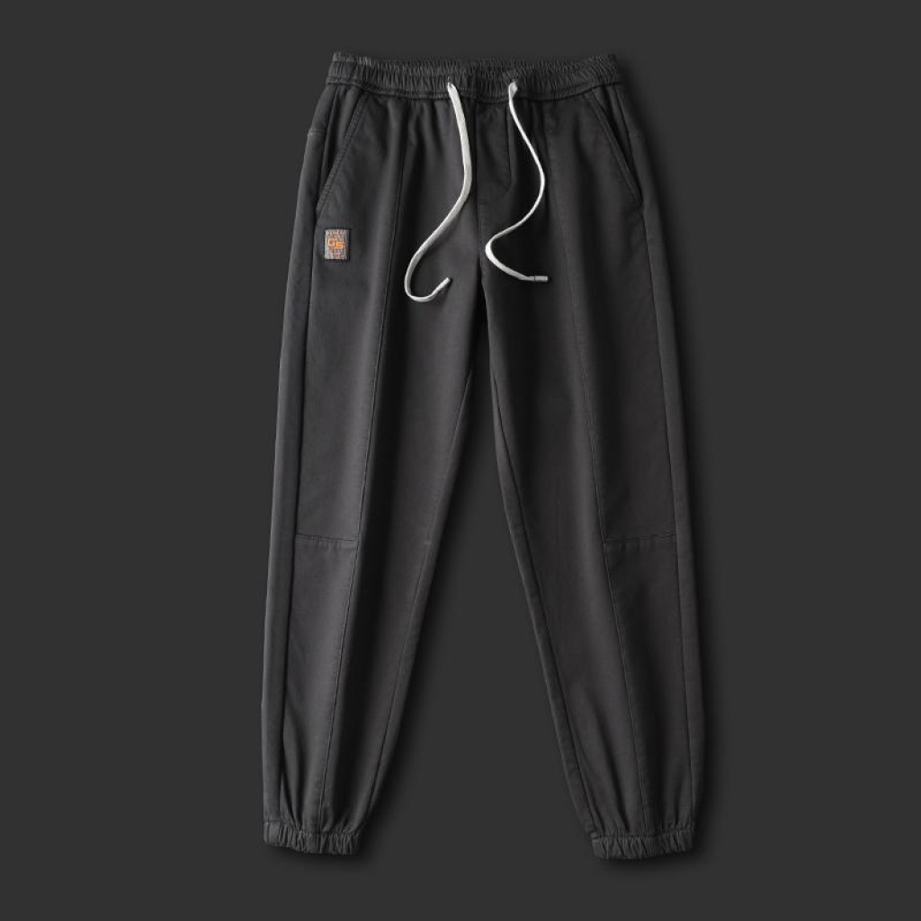 Haining Men's Winter Fleece-Lined Thickened Casual Pants Youth Cotton Pants Outer Wear Ankle-Tied Sports Boys' Sweatpants Autumn and Winter