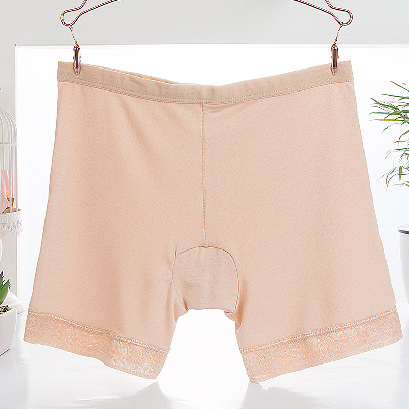Factory Direct Sales Anti-Exposure Women&#039;s Bamboo Fiber Safety Pants Non-Curling Lace Three-Point Leggings Wholesale