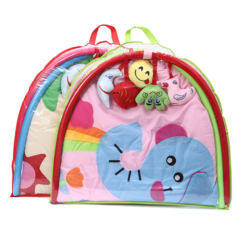 Infant Fun Game Mat Hanging Animal Doll Pendant Smiling Face Yi Children's Toy Anime Cloth Cushion