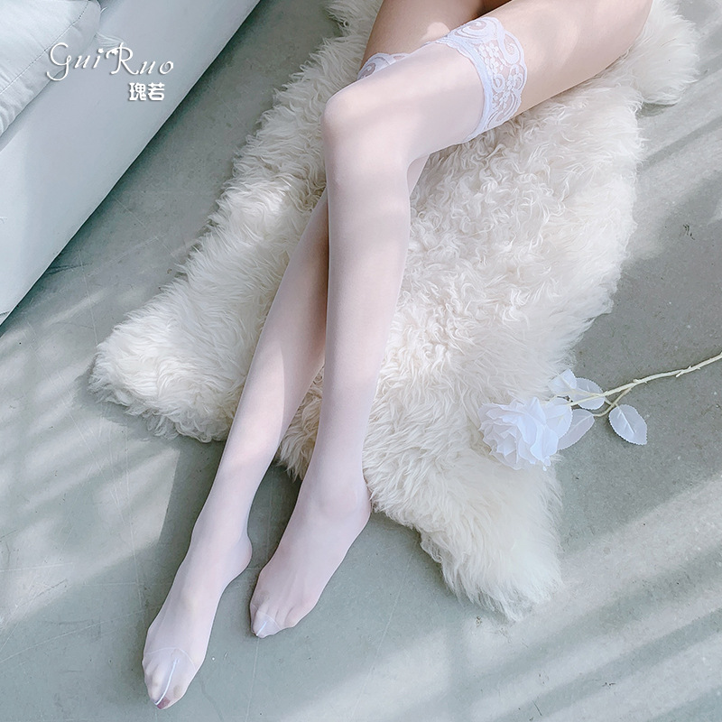 Ruoruo Sexy Women&#039;s Underwear Wide Lace Seductive Stockings Cute Sexy Leg-Shaping Long Tube Thigh High Socks W5#