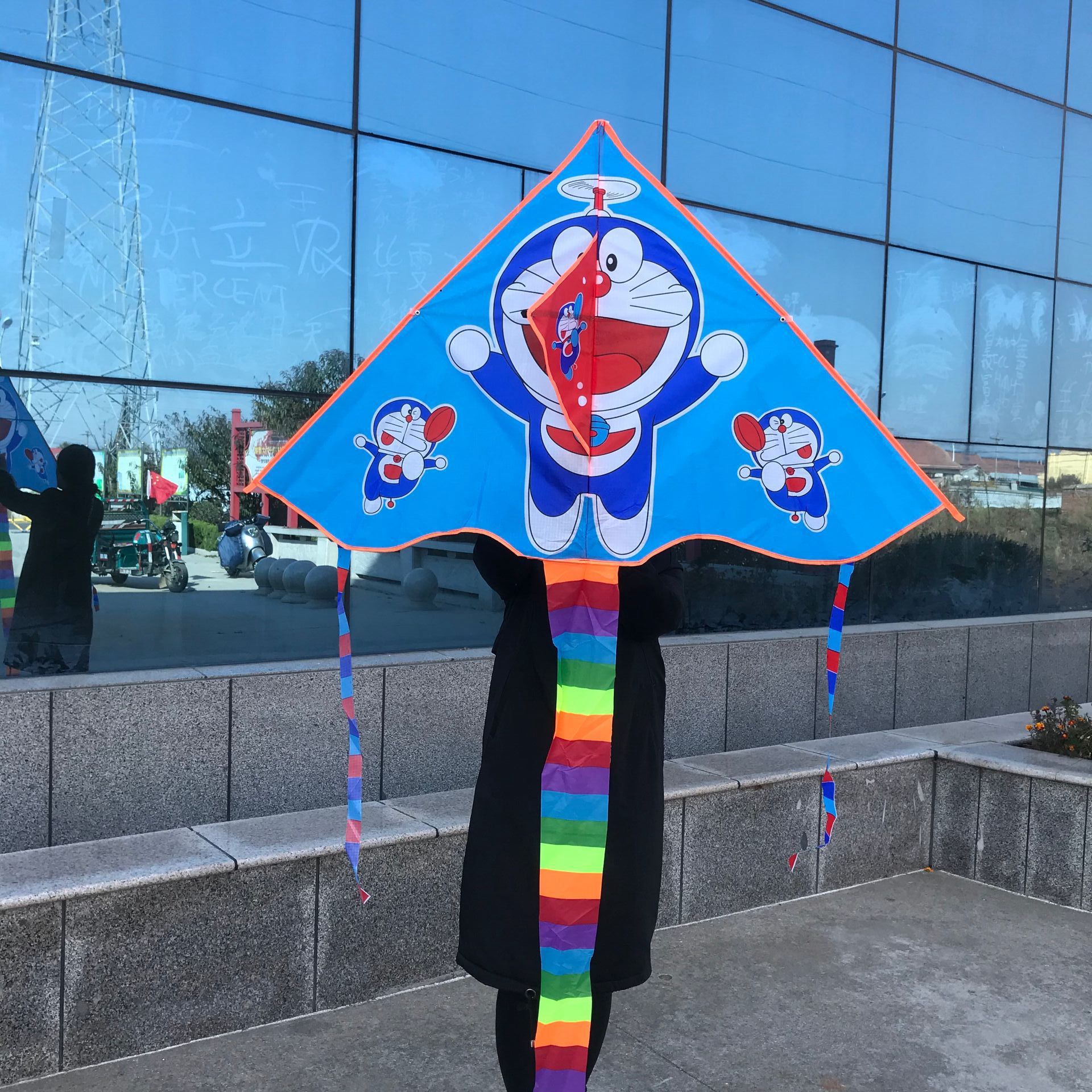 Wholesale Weifang Kite New Bright Cloth Hot Printed Curved Triangle Kite Children's Cartoon Kite Manufacturers Supply Wholesale Weifang Kite New Bright Cloth Hot Printed Curved Triangle Kite Children's Cartoon Kite Manufacturers Supply
