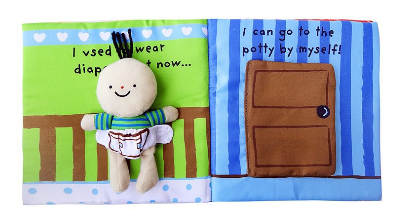 early education educational cloth book 013 years old children enlightenment toilet bath book sound paper tear not broken