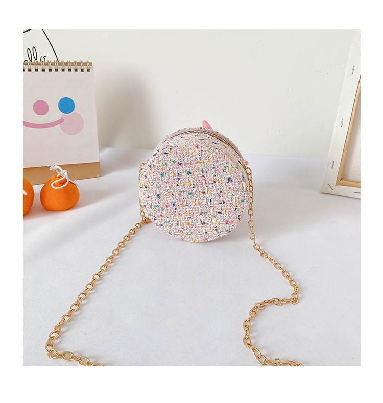 Messenger Bag Bunny Decoration Bag Children's Bags 2020 New Little Chanel Style Woollen Cloth Small round Bag Princess Messenger Bag Bunny Decoration Bag Children's Bags 2020 New Little Chanel Style Woollen Cloth Small round Bag Princess