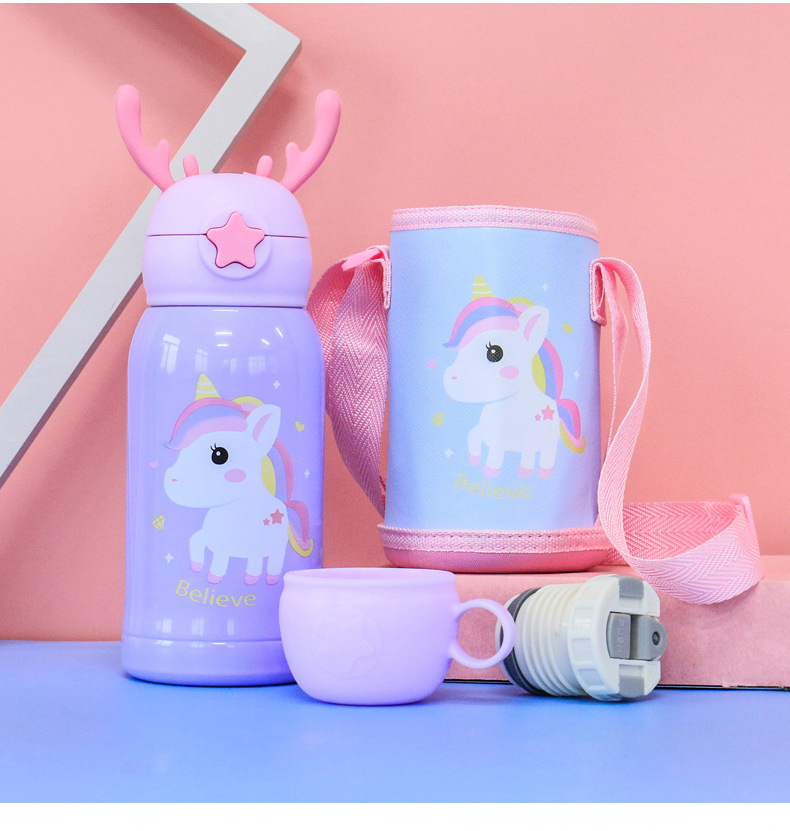 cartoon strap doll bounce cup vacuum cup Straw cup water cup cloth cover the children 's pot stainless steel vacuum cup cartoon strap doll bounce cup vacuum cup Straw cup water cup cloth cover the children 's pot stainless steel vacuum cup
