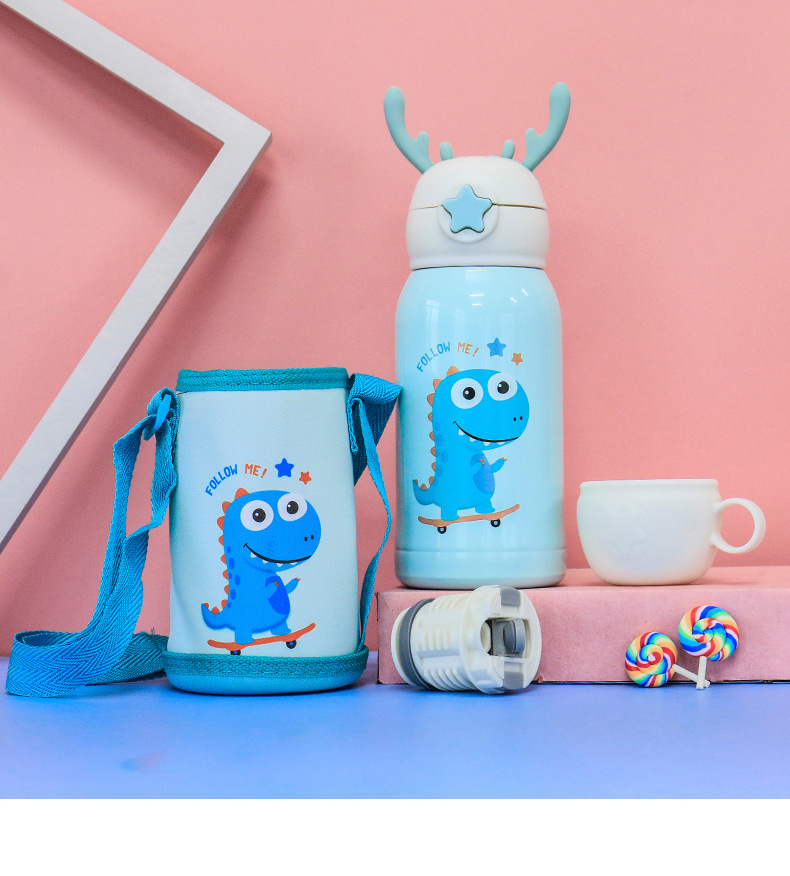 cartoon strap doll bounce cup vacuum cup Straw cup water cup cloth cover the children 's pot stainless steel vacuum cup cartoon strap doll bounce cup vacuum cup Straw cup water cup cloth cover the children 's pot stainless steel vacuum cup