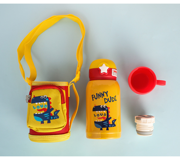 cartoon strap doll bounce cup vacuum cup Straw cup water cup cloth cover the children 's pot stainless steel vacuum cup cartoon strap doll bounce cup vacuum cup Straw cup water cup cloth cover the children 's pot stainless steel vacuum cup