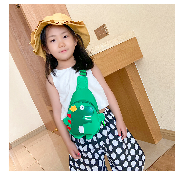 2020 Autumn and Winter New Cartoon Cute Little Dinosaur Chest Bag Nylon Cloth Children's Satchel Personality Fashion 2020 Autumn and Winter New Cartoon Cute Little Dinosaur Chest Bag Nylon Cloth Children's Satchel Personality Fashion