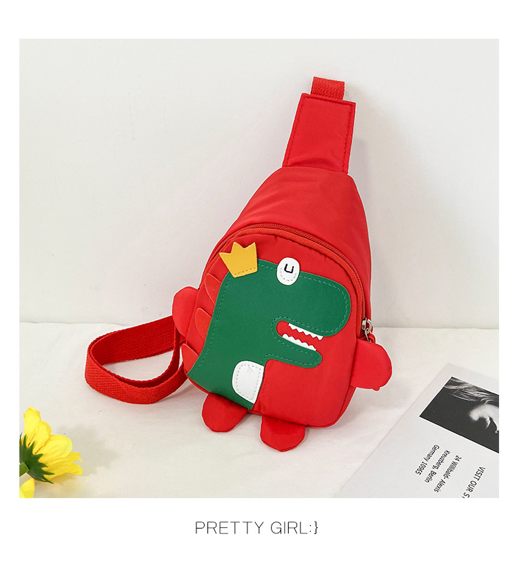 2020 Autumn and Winter New Cartoon Cute Little Dinosaur Chest Bag Nylon Cloth Children's Satchel Personality Fashion 2020 Autumn and Winter New Cartoon Cute Little Dinosaur Chest Bag Nylon Cloth Children's Satchel Personality Fashion