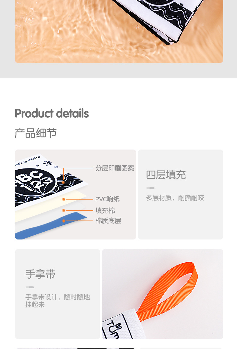 intelligence BB called cloth book Black and white Digital Cognition Tear children early education book baby toys intelligence BB called cloth book Black and white Digital Cognition Tear children early education book baby toys