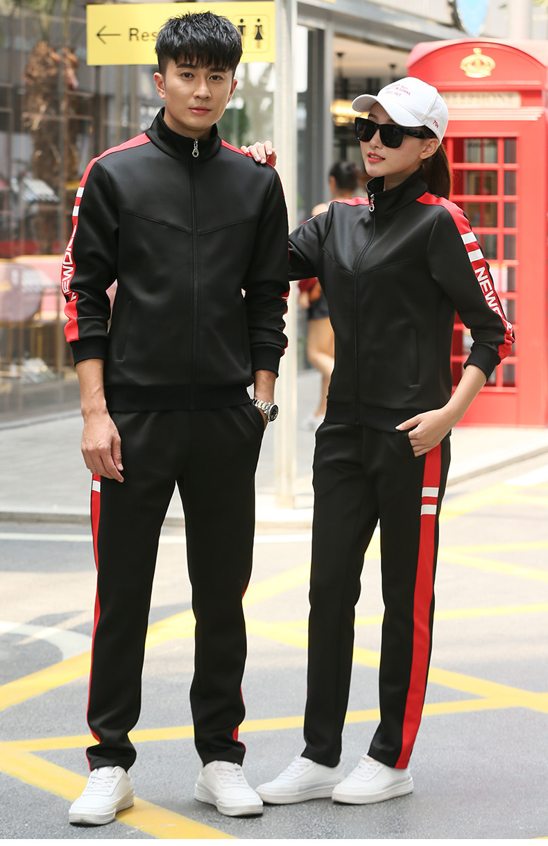 Sports Suit Men's Spring and Autumn Women's Long-Sleeved Running Sportswear Couple Outdoor Casual Youth Two-Piece Suit Group Clothes Sports Suit Men's Spring and Autumn Women's Long-Sleeved Running Sportswear Couple Outdoor Casual Youth Two-Piece Suit Group Clothes