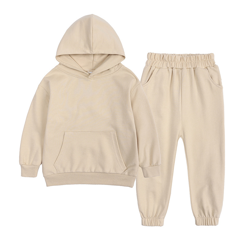 Kids Tales Children&#039;s Clothing Autumn European and American Fashion Brand Children&#039;s Hooded Sweater Set Children&#039;s Sportswear Suit