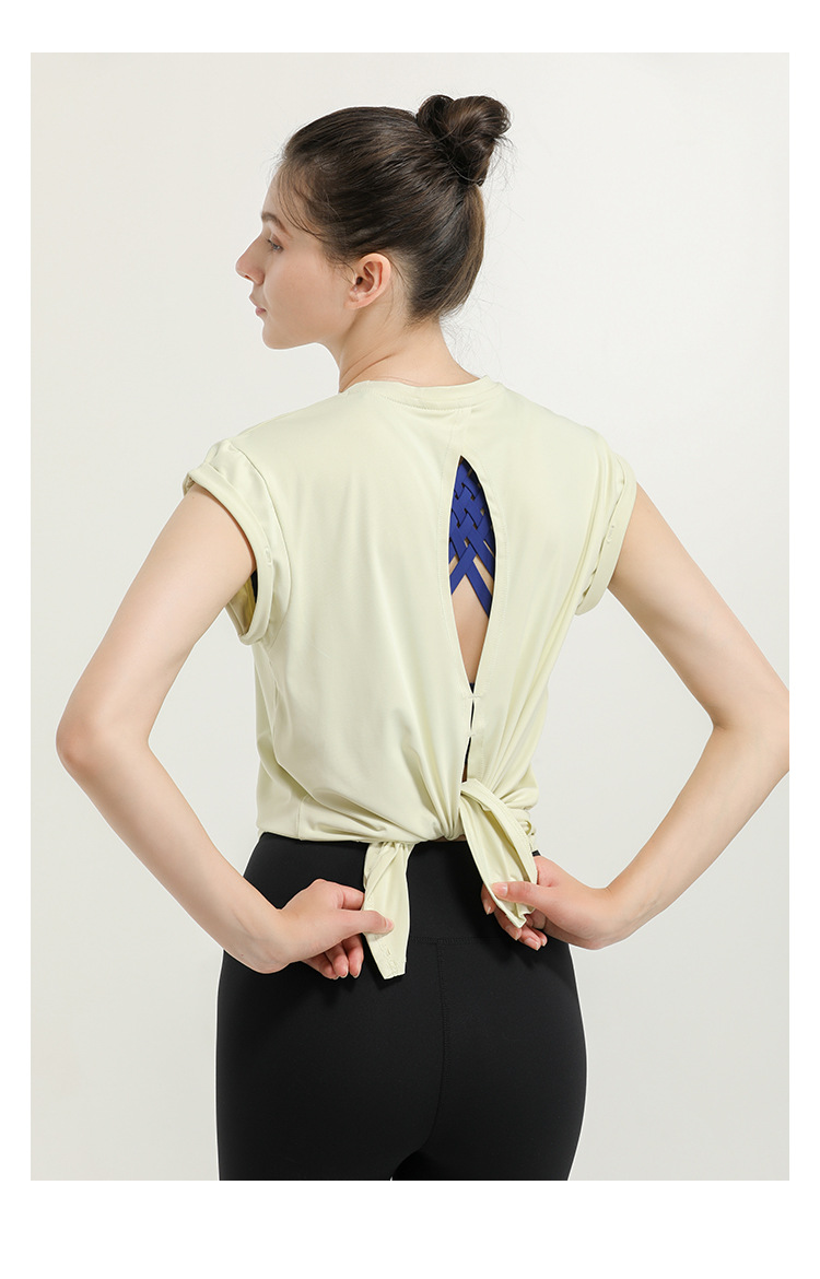 Lulu New Elegant Quick-Drying Sportswear T-shirt Fashion Yoga Clothes Sexy Beauty Back Top Internet Celebrity Workout Clothes Women Lulu New Elegant Quick-Drying Sportswear T-shirt Fashion Yoga Clothes Sexy Beauty Back Top Internet Celebrity Workout Clothes Women