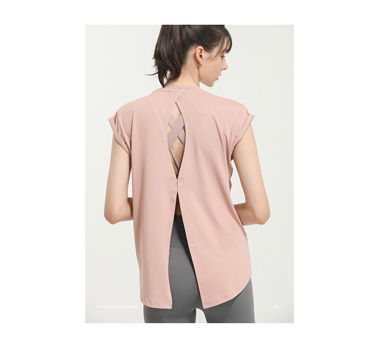 Lulu New Elegant Quick-Drying Sportswear T-shirt Fashion Yoga Clothes Sexy Beauty Back Top Internet Celebrity Workout Clothes Women Lulu New Elegant Quick-Drying Sportswear T-shirt Fashion Yoga Clothes Sexy Beauty Back Top Internet Celebrity Workout Clothes Women