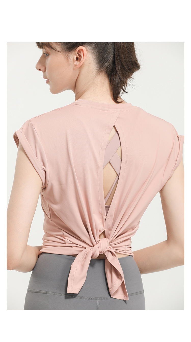 Lulu New Elegant Quick-Drying Sportswear T-shirt Fashion Yoga Clothes Sexy Beauty Back Top Internet Celebrity Workout Clothes Women Lulu New Elegant Quick-Drying Sportswear T-shirt Fashion Yoga Clothes Sexy Beauty Back Top Internet Celebrity Workout Clothes Women