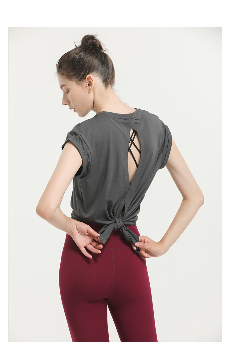 Lulu New Elegant Quick-Drying Sportswear T-shirt Fashion Yoga Clothes Sexy Beauty Back Top Internet Celebrity Workout Clothes Women Lulu New Elegant Quick-Drying Sportswear T-shirt Fashion Yoga Clothes Sexy Beauty Back Top Internet Celebrity Workout Clothes Women