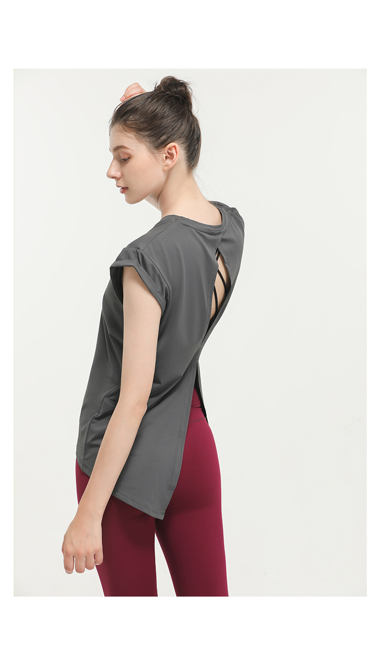 Lulu New Elegant Quick-Drying Sportswear T-shirt Fashion Yoga Clothes Sexy Beauty Back Top Internet Celebrity Workout Clothes Women Lulu New Elegant Quick-Drying Sportswear T-shirt Fashion Yoga Clothes Sexy Beauty Back Top Internet Celebrity Workout Clothes Women