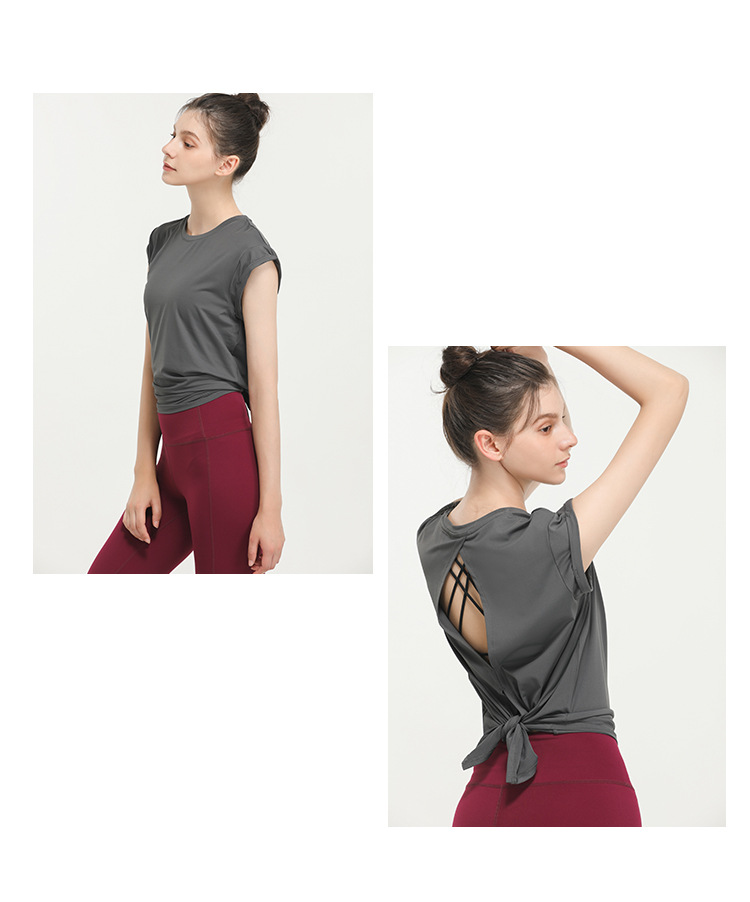 Lulu New Elegant Quick-Drying Sportswear T-shirt Fashion Yoga Clothes Sexy Beauty Back Top Internet Celebrity Workout Clothes Women Lulu New Elegant Quick-Drying Sportswear T-shirt Fashion Yoga Clothes Sexy Beauty Back Top Internet Celebrity Workout Clothes Women