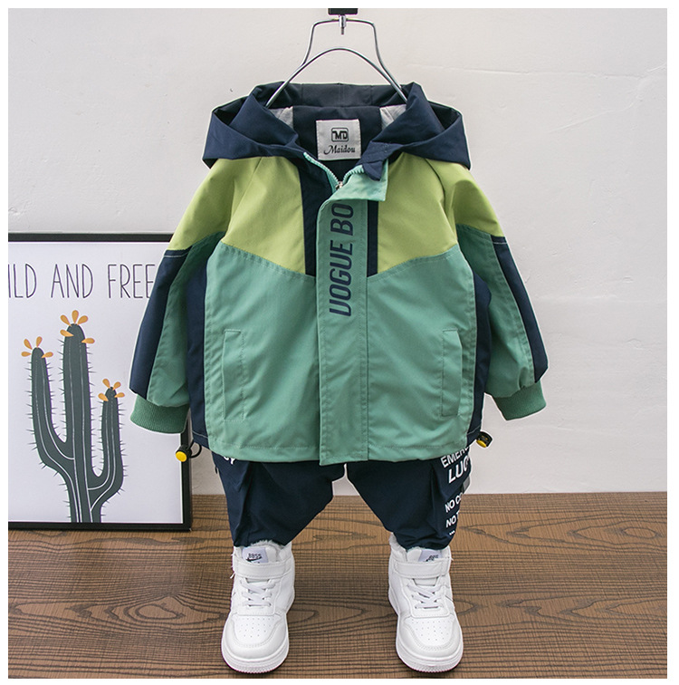 Boys Autumn Clothing Suit 21 New Korean Style Children's Trendy Coat Two Pieces Boys' Stitching Fashion Clothes Cardigan Boys Autumn Clothing Suit 21 New Korean Style Children's Trendy Coat Two Pieces Boys' Stitching Fashion Clothes Cardigan