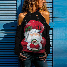 2021 Autumn and Winter Europe and America Cross Border New Amazon Wish Women's Clothing Christmas Printed Casual Long-Sleeved Cardigan for Women