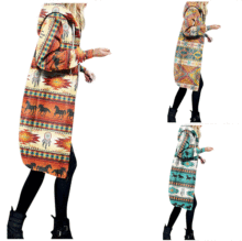 2021 Autumn and Winter Europe and America Cross Border New Amazon Wish Women's Clothing Christmas Printed Casual Long-Sleeved Cardigan for Women