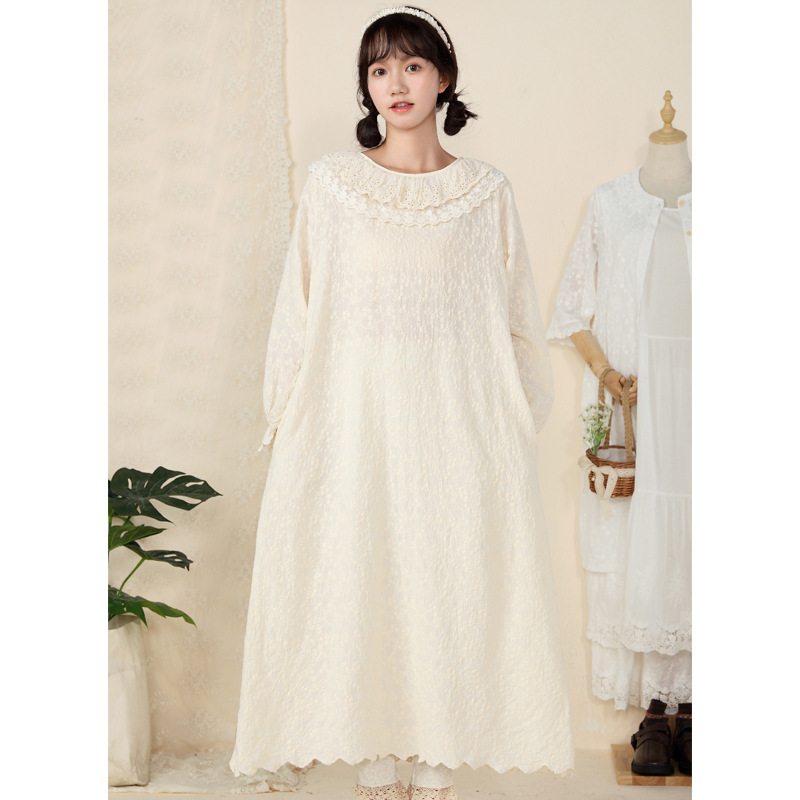 Japanese Mori Girl Thickened Hooded Printed Dress Autumn and Winter New Cardigan Coat Embroidered Edge Loose plus Size Women's Clothing Japanese Mori Girl Thickened Hooded Printed Dress Autumn and Winter New Cardigan Coat Embroidered Edge Loose plus Size Women's Clothing