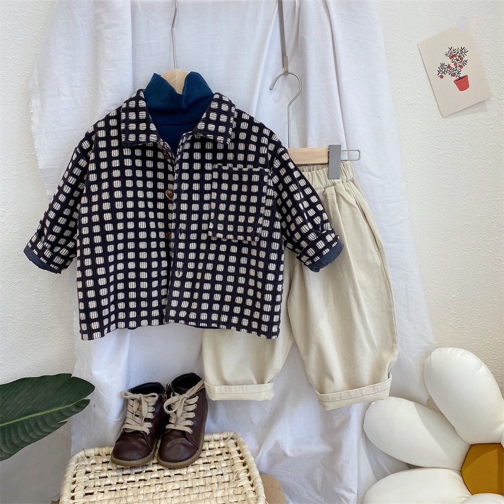 2021 Autumn New Boys' Japanese Style Jacket Coat Girl's Cardigan Kids' Overcoat