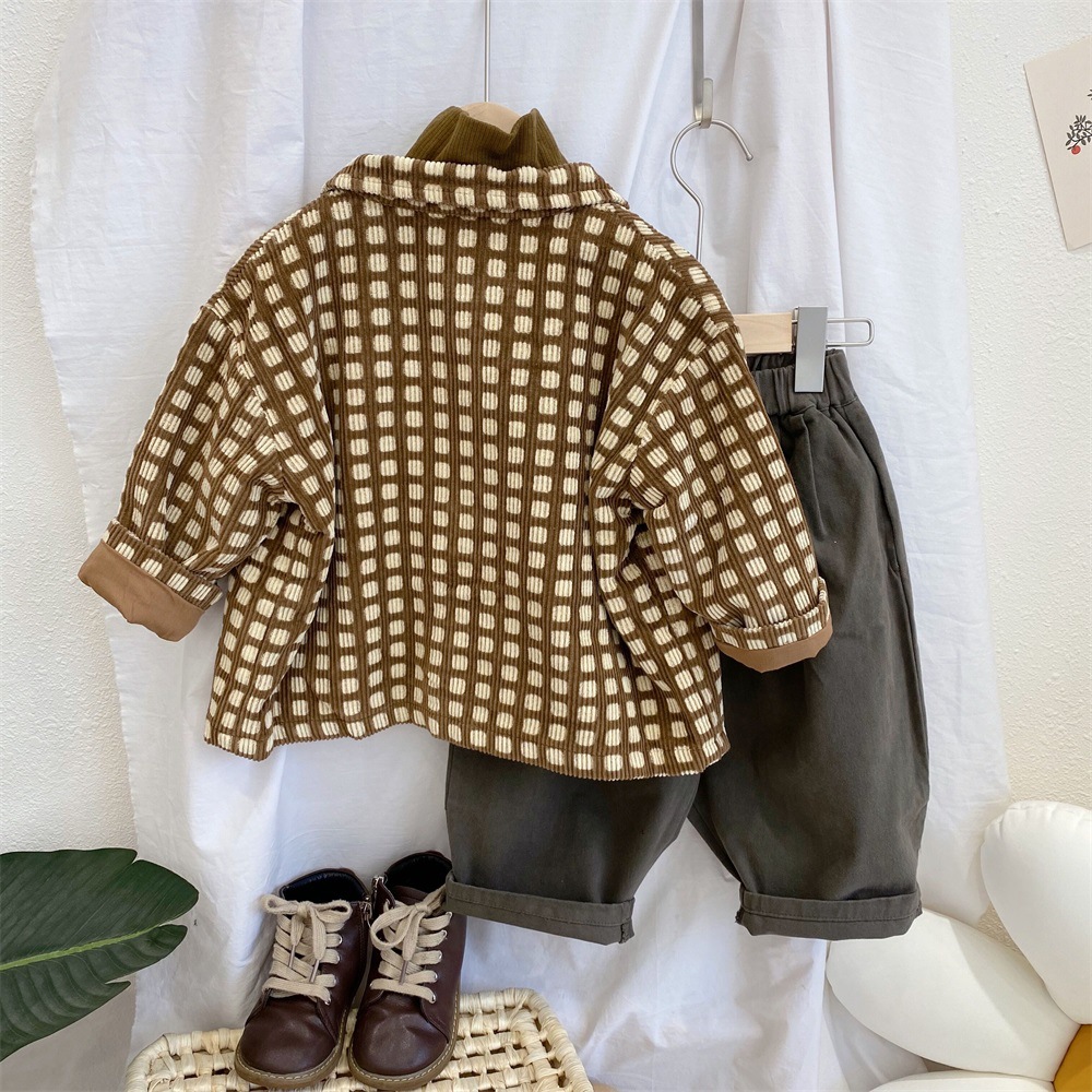 2021 Autumn New Boys' Japanese Style Jacket Coat Girl's Cardigan Kids' Overcoat