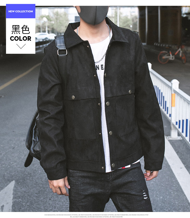 Coat Men's 2021 Spring and Autumn New Korean Style Fashion Brand Casual Jacket Men's Hong Kong Style Cardigan Youth Jacket Men's Clothing Coat Men's 2021 Spring and Autumn New Korean Style Fashion Brand Casual Jacket Men's Hong Kong Style Cardigan Youth Jacket Men's Clothing