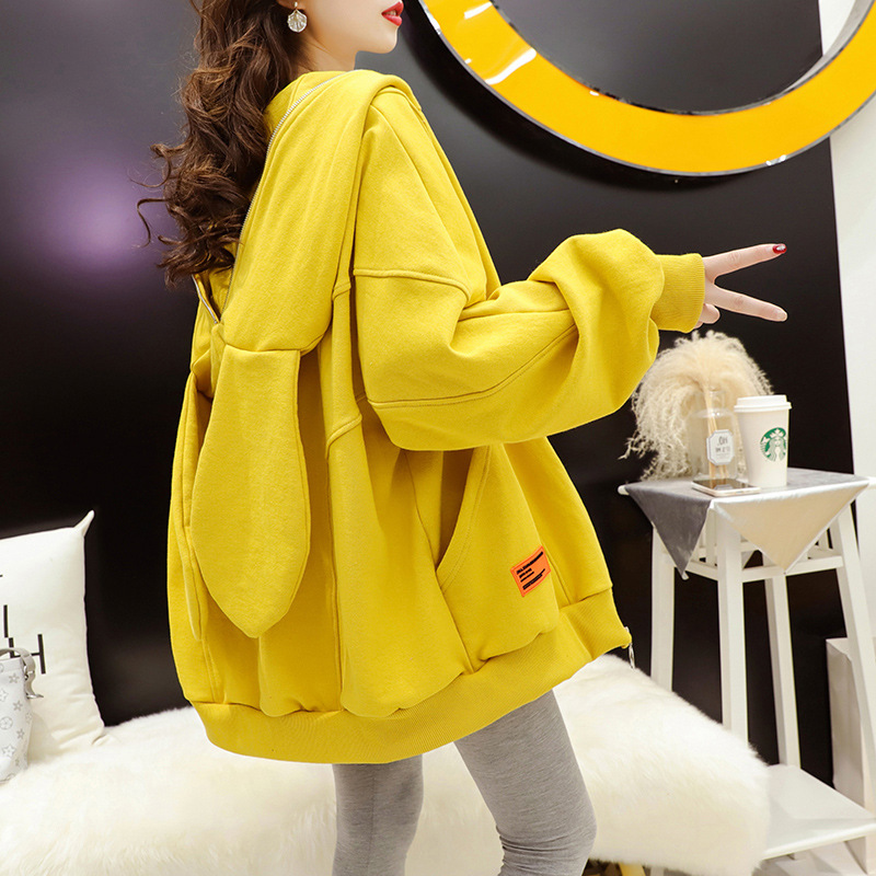 Hooded Sweater Cardigan Women's New Autumn Western Style Youthful-Looking Korean Style Loose Casual Spring and Autumn Thin Coat Hooded Sweater Cardigan Women's New Autumn Western Style Youthful-Looking Korean Style Loose Casual Spring and Autumn Thin Coat