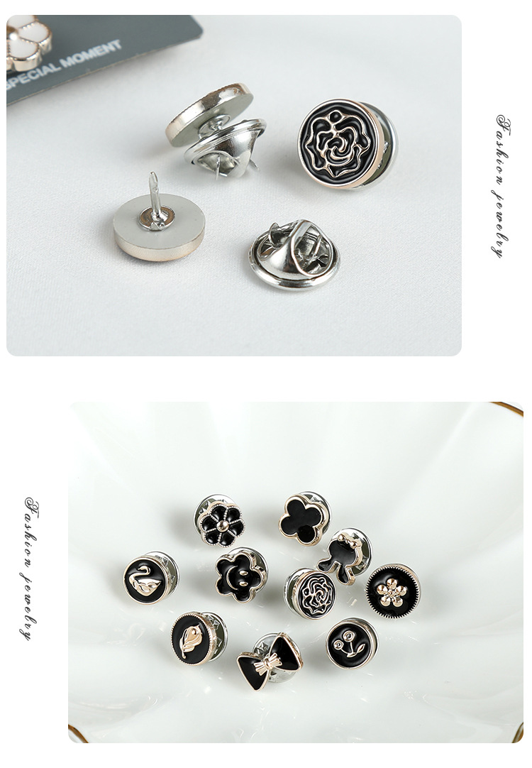 Brooch Anti-Unwanted-Exposure Buckle Horse Needle Brooch All-Match Accessories Sewing Free Pearl Cardigan Neckline Small Pin Fixed Clothes Artifact