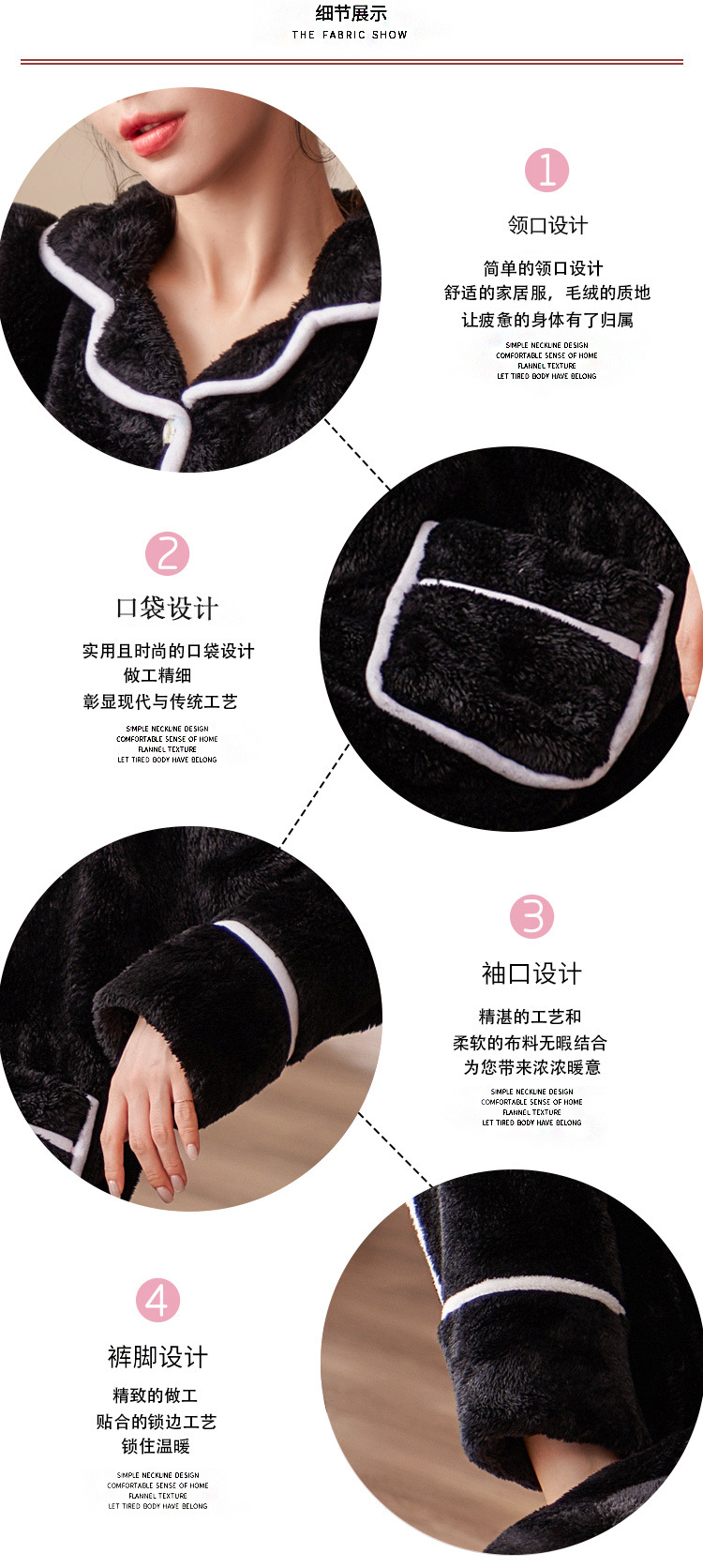 Autumn and Winter Women's Pajamas Thickened Velvet Coral Fleece Long Sleeve Confinement Clothing Two-Piece Set Korean Cardigan Homewear Suit Autumn and Winter Women's Pajamas Thickened Velvet Coral Fleece Long Sleeve Confinement Clothing Two-Piece Set Korean Cardigan Homewear Suit