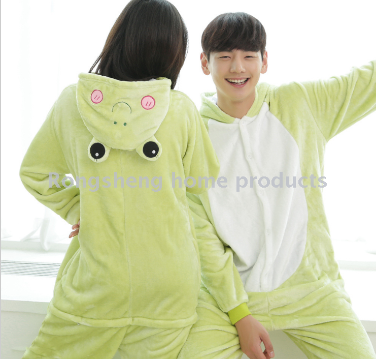 Boys and girls, autumn and winter pajamas, flannels, flannels, and flannel cartoon animals play Onesies pajamas
