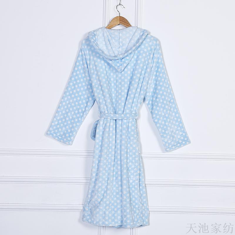 Zhendong High-Grade Flannel Pajamas Comfortable Soft Bathrobe Shrink-Free