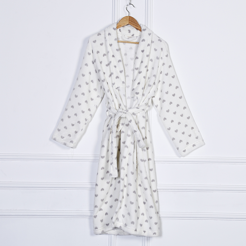 Zhendong Korean Style Long Women's Pajamas High-End Custom Flannel Printed Bathrobe in Stock Wholesale Zhendong Korean Style Long Women's Pajamas High-End Custom Flannel Printed Bathrobe in Stock Wholesale