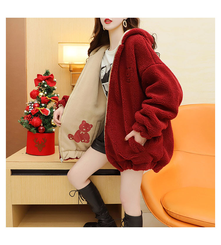 Faux Lamb Velvet Coat for Women Fleece-Lined Thickened Autumn and Winter Loose Western Style Korean Style Sense of Design Double-Sided Cardigan Sweater for Women Faux Lamb Velvet Coat for Women Fleece-Lined Thickened Autumn and Winter Loose Western Style Korean Style Sense of Design Double-Sided Cardigan Sweater for Women