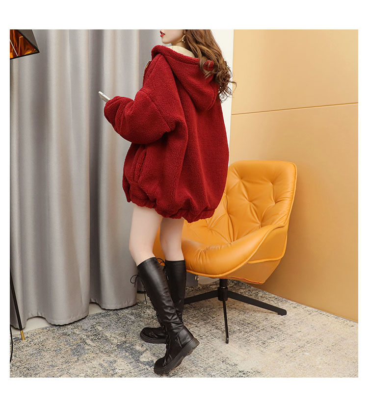 Faux Lamb Velvet Coat for Women Fleece-Lined Thickened Autumn and Winter Loose Western Style Korean Style Sense of Design Double-Sided Cardigan Sweater for Women Faux Lamb Velvet Coat for Women Fleece-Lined Thickened Autumn and Winter Loose Western Style Korean Style Sense of Design Double-Sided Cardigan Sweater for Women