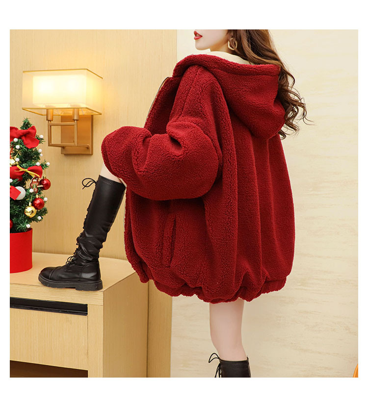 Faux Lamb Velvet Coat for Women Fleece-Lined Thickened Autumn and Winter Loose Western Style Korean Style Sense of Design Double-Sided Cardigan Sweater for Women Faux Lamb Velvet Coat for Women Fleece-Lined Thickened Autumn and Winter Loose Western Style Korean Style Sense of Design Double-Sided Cardigan Sweater for Women