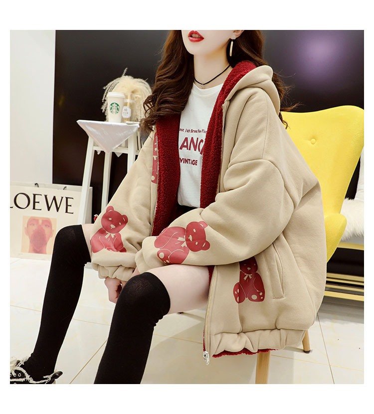 Faux Lamb Velvet Coat for Women Fleece-Lined Thickened Autumn and Winter Loose Western Style Korean Style Sense of Design Double-Sided Cardigan Sweater for Women Faux Lamb Velvet Coat for Women Fleece-Lined Thickened Autumn and Winter Loose Western Style Korean Style Sense of Design Double-Sided Cardigan Sweater for Women