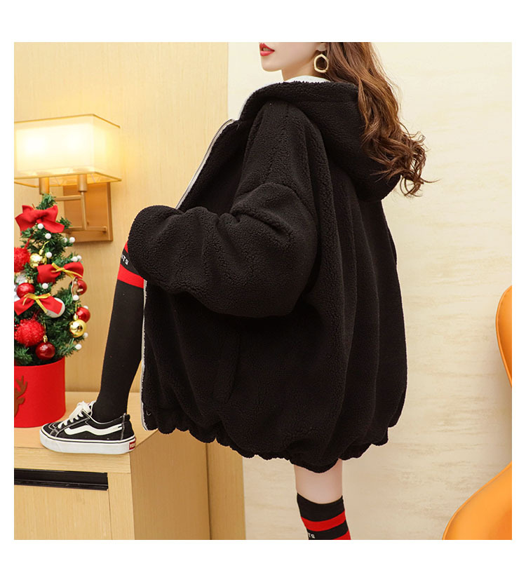 Faux Lamb Velvet Coat for Women Fleece-Lined Thickened Autumn and Winter Loose Western Style Korean Style Sense of Design Double-Sided Cardigan Sweater for Women Faux Lamb Velvet Coat for Women Fleece-Lined Thickened Autumn and Winter Loose Western Style Korean Style Sense of Design Double-Sided Cardigan Sweater for Women