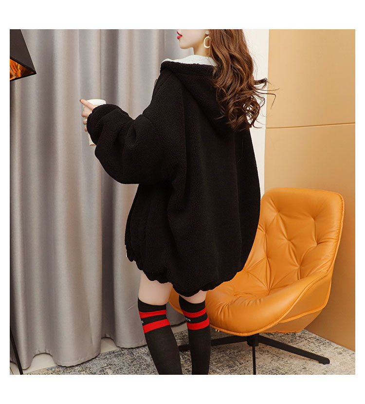 Faux Lamb Velvet Coat for Women Fleece-Lined Thickened Autumn and Winter Loose Western Style Korean Style Sense of Design Double-Sided Cardigan Sweater for Women Faux Lamb Velvet Coat for Women Fleece-Lined Thickened Autumn and Winter Loose Western Style Korean Style Sense of Design Double-Sided Cardigan Sweater for Women