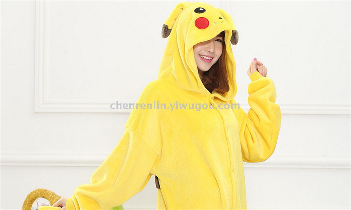 The new Pikachu cartoon zoomers are matching pajamas for cute men and women The new Pikachu cartoon zoomers are matching pajamas for cute men and women