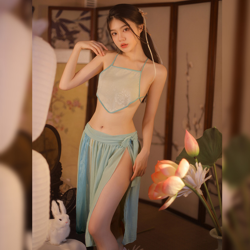 Dananshu Sexy Lingerie Artificial Silk Camisole Nightdress Lace Sexy Pajamas Dananshu Sexy Lingerie Artificial Silk Camisole Nightdress Lace Sexy Pajamas