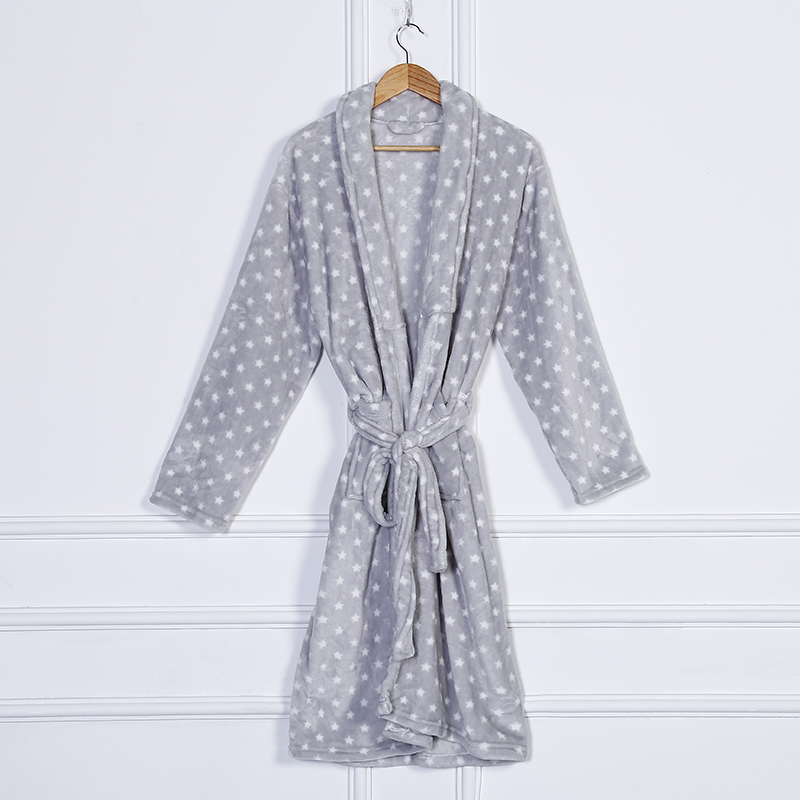Flannel Adult Bathrobe Cow Pattern 2020 New Ins Style Soft Coral Fleece Bathrobe Pajamas